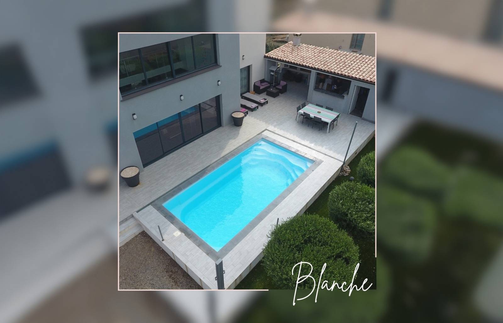 Piscine coque Blanche près de Six-Fours-les-Plages 