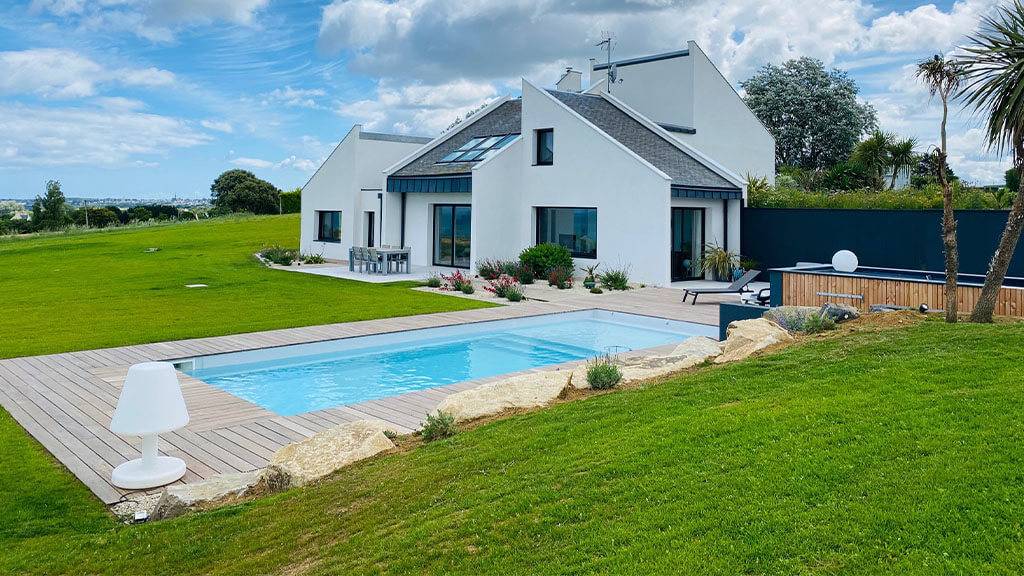 Piscine avec plage immergee