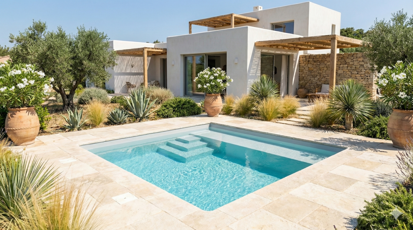 piscine dans jardin varois