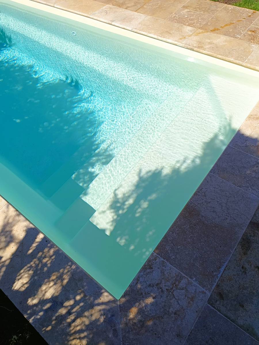 escalier et banquette pour mini piscine sans declaration