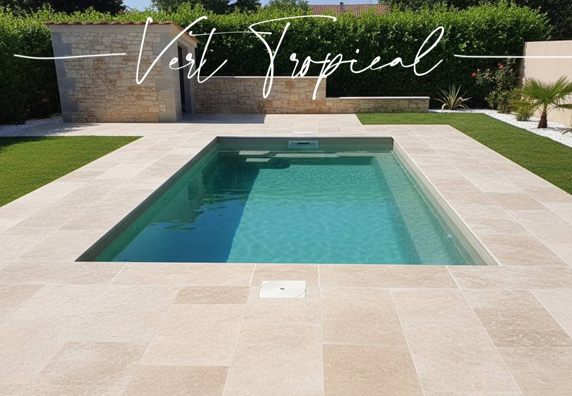 Piscine vert tropical à Saint MAximin dans le Var