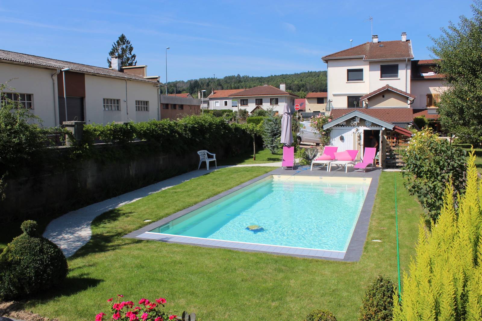 piscine à fond incliné dans le Var