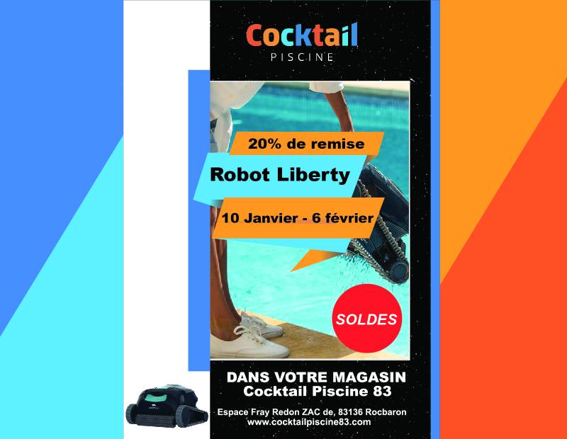 SOLDES piscine coque polyester robot Liberty Dolphin