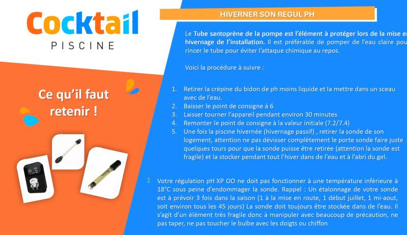 que faire de mon ph auto l'hiver avec cocktail piscine 83 à Rocbaron