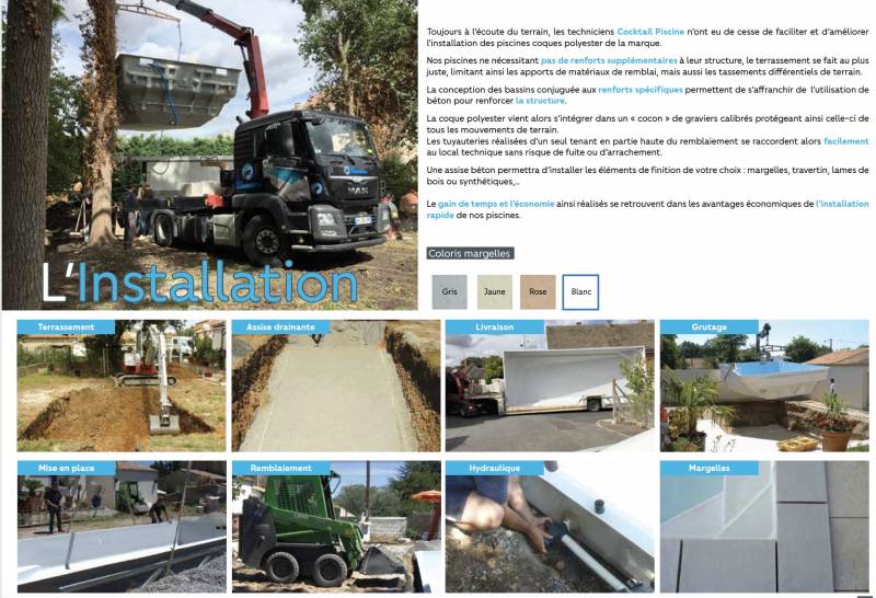 installation de votre piscine coque par l'agence Adopte une Piscine dans le Var