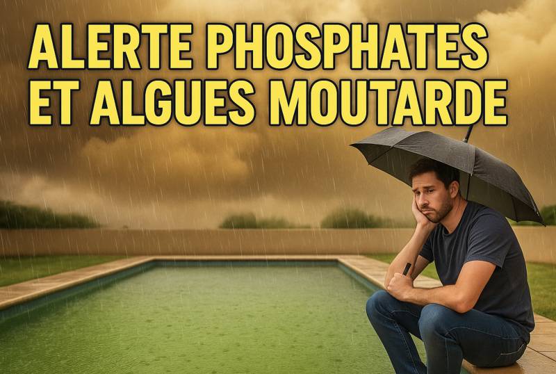 phosphate et algue moutarde dans les piscines