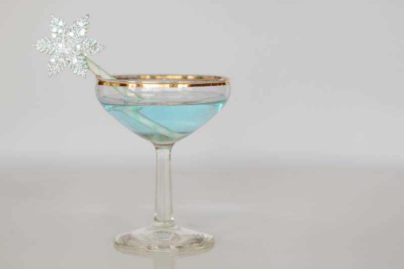 Verre Cocktail Hiver bleu